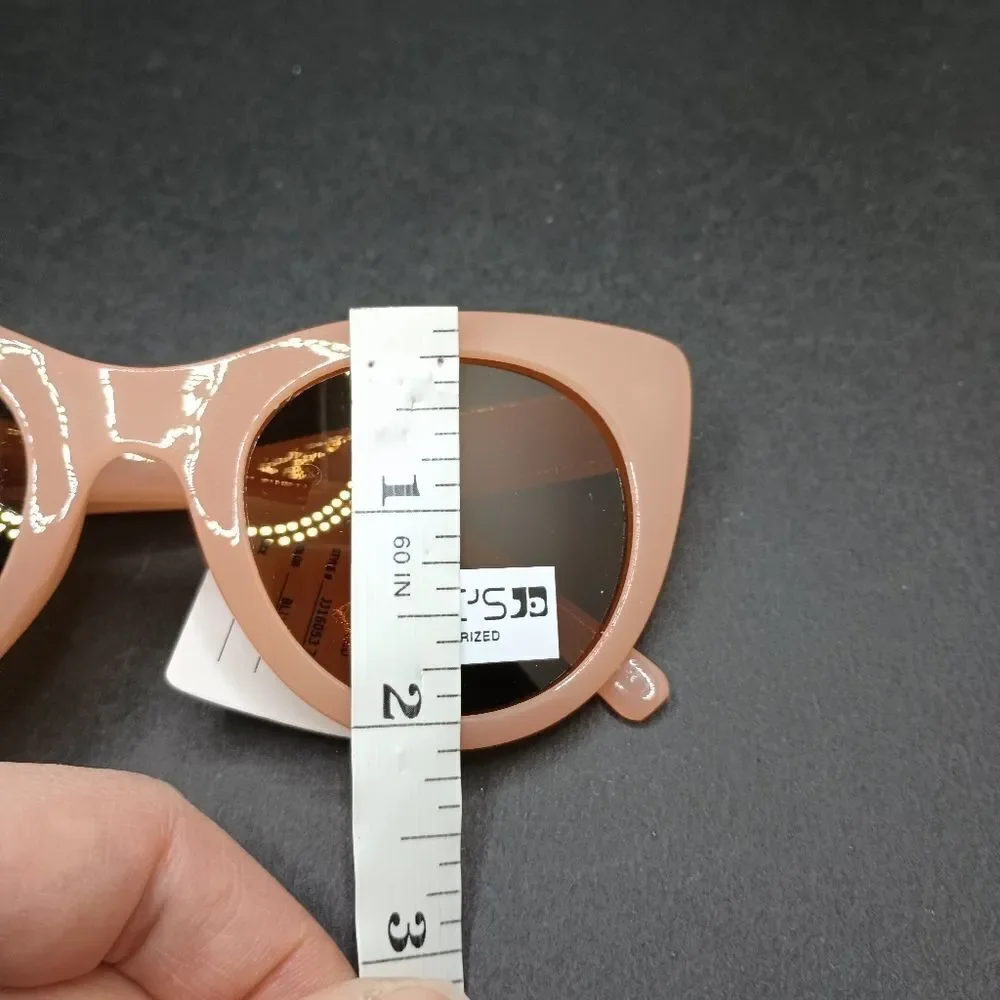 Rose Colored Lenses cat eye polarized sunglasses with case